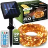 LUMILED Solar Lichterkette Aussen 12M 100x LED Kupferdraht Produktbild-Vorschau 1