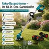 21V Akku Rasentrimmer mit 2 Akkus & Ladegerät, Räder, Produktbild-Vorschau 8