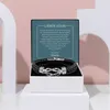 Bracelet en cuir tressé pour homme avec boîte cadeau fils, Voir les images du produit 3
