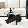 Table basse ronde multicolore (en option MDF + verre) : Voir les images du produit 3