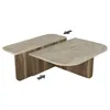 Couchtisch Luxe Beige Travertin Optik Braun 90x90 cm Produktbild-Vorschau 6