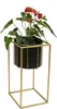 DanDiBo Blumenhocker mit Topf Metall Gold Schwarz Eckig S Produktbild-Vorschau 6