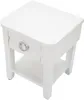 A white bedside table with a drawer and a shelf. Náhled obrázku produktu