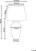 BELIANI Tischlampe Blau und Weiß Porzellan Vasenform 54 cm Produktbild-Vorschau 7