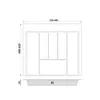 Besteckkasten für 60 cm Schublade Graphit Matt – Produktbild-Vorschau 5