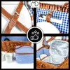 Kosz piknikowy koszyk wiklina termotorba sztućce talerze Podgląd zdjęcia produktu 4