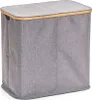 ZELLER Panier de tri gris, polyester, bambou 53,4x33x50cm Voir les images du produit 2