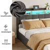 UnboxG Čalúnená posteľ 180x200 cm s USB a zásuvkami, posteľ Náhľad obrázku produktu 5