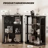BROTTAR Glasvitrine mit Rundbogen,Schwarz, LED mit Produktbild-Vorschau 2
