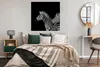 MuchoWow® Poster Zebra - Weiß - Tiere - Schwarz 100x100 cm Produktbild-Vorschau 4