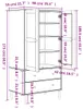 vidaXL Šatní skříň SENJA ratanový vzhled hnědá 90x55x175cm Náhled obrázku produktu 8