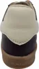 The back view of a burgundy and cream sneaker. Produktbild-Vorschau
