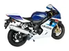 Modèle 1:18, SUZUKI GSX-R750, bleu marine et blanc Voir les images du produit 2
