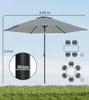Outsunny Sonnenschirm 295 cm Neigbar Balkonschirm mit Produktbild-Vorschau 3
