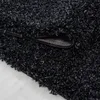 Tapis pour salon, à poils longs, anthracite, forme ronde, Voir les images du produit 3