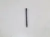 A black stylus pen is shown in clear plastic packaging on a white and light gray textured surface. Produktbild-Vorschau
