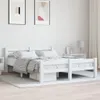 vidaXL Massivholzbett Weiß Kiefer 140x200 cm Produktbild-Vorschau 2