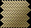 Mosaik Fliese massiv Metall Titan gebürstet gold 1,6mm Produktbild-Vorschau 3