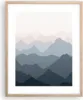 Gerahmtes Poster - Rahmen in heller Eiche - Berge Grafiken Produktbild-Vorschau 1