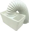 A white plastic condenser kit for a clothes dryer with a white flexible hose attached. Produktbild-Vorschau