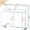 EUGAD Badezimmerschrank auf Rollen, aus MDF, 70x71,5x20 cm, Produktbild-Vorschau 3