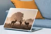 MuchoWow® Laptop Aufkleber Sticker Cover Hirsche - Nebel - Produktbild-Vorschau 4