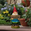 Relaxdays – krasnal ogrodowy „Welcome”, odporny na warunki Podgląd zdjęcia produktu 2