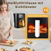 ZMH Heißluftfritteuse xxl 6L Airfryer Schwarz Einzelkorb Produktbild-Vorschau 7