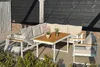 Gartenlounge Cube Essgruppe Weiß Ecksofa verstellbar Produktbild-Vorschau 2