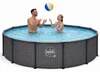 HAF - Swing Metal Frame Pool rund Grau Fischgräte (Ø 366 Produktbild-Vorschau 1
