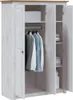 vidaXL Kleiderschrank 3-Türig Weiß 118×50×171,5 cm Kiefer Produktbild-Vorschau 3
