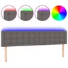vidaXL LED Kopfteil Grau 180x5x78/88 cm Kunstleder Produktbild-Vorschau 1