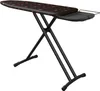 A black ironing board with a patterned cover, set against a white background. Produktbild-Vorschau