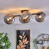 Isorella Deckenlampe aus Metall/Glas in Schwarz/Rauchfarben Produktbild-Vorschau 9