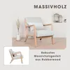 byLIVING Křeslo NOHR / Hrubá šňůra smetanová / Rám a Náhled obrázku produktu 4