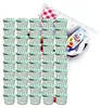 lot de 50 bocaux de 230 ml avec couvercle à carreaux verts, Voir les images du produit 1