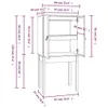 A diagram of a highboard with dimensions indicated by lines and text. Produktbild-Vorschau