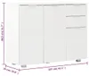vidaXL Příborník vysoký lesk bílý 107x35x80,5 cm Náhled obrázku produktu 8