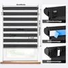 Doppelrollo Fenster ohne Bohren 100x210cm schwarz Produktbild-Vorschau 2