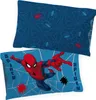 Two pillowcases with Spiderman graphics are displayed against a white background. Produktbild-Vorschau