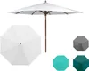 Sonnenschirm Holz 3m rund Garten knickbar UV-Schutz Produktbild-Vorschau 2
