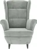 A light gray velvet armchair. Náhľad obrázku produktu