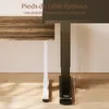 Close-up of a desk leg, showing its dimensions and material. Voir les images du produit