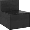 vidaXL Sofa ogrodowa z poduszkami 2 szt. czarny polirattan Podgląd zdjęcia produktu 4