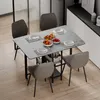 Mondeer Table de cuisine pliante avec 2 étagères et Voir les images du produit 2