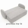 A light gray sofa bed is shown from a slightly elevated angle against a white background. Voir les images du produit