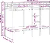 vidaXL Poschodová posteľ bez matraca biela 80x200 cm oceľ Náhľad obrázku produktu 8