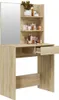 vidaXL Coiffeuse avec miroir Chêne Sonoma 74,5x40x141 cm Voir les images du produit 4