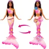 Barbie - Magic Flower Mermaid - Doll with long brown hair - Anteprima dell’immagine prodotto 6