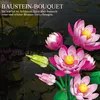 Lotusblumen Botanisches Bauset mit Vase Rosa Künstlicher Produktbild-Vorschau 3